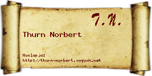 Thurn Norbert névjegykártya